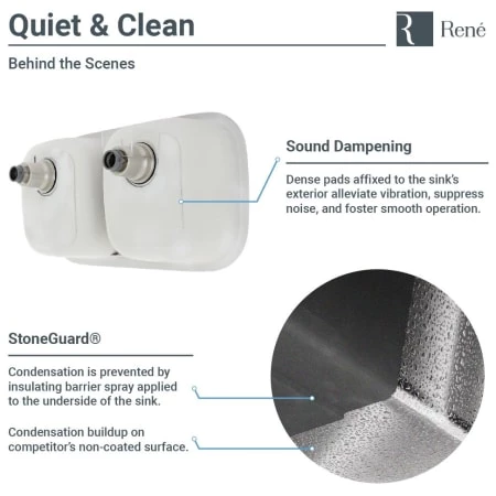 Rene 32-1/2" Undermount Double Basin Stainless Steel Kitchen Sink with Basin Racks, Basket Strainers, and Cutting Board - Image 4