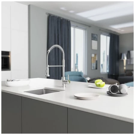 Rene 17" Undermount Single Basin Stainless Steel Kitchen Sink with Basin Rack, Basket Strainer, and Cutting Board - Image 3