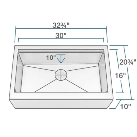Rene 32-3/4" Farmhouse Single Basin Stainless Steel Kitchen Sink with Basin Rack, Basket Strainer, and Cutting Board - Image 4