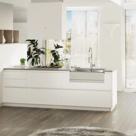 Rene 32-3/4" Farmhouse Double Basin Stainless Steel Kitchen Sink with Basin Rack and Basket Strainer - Image 3