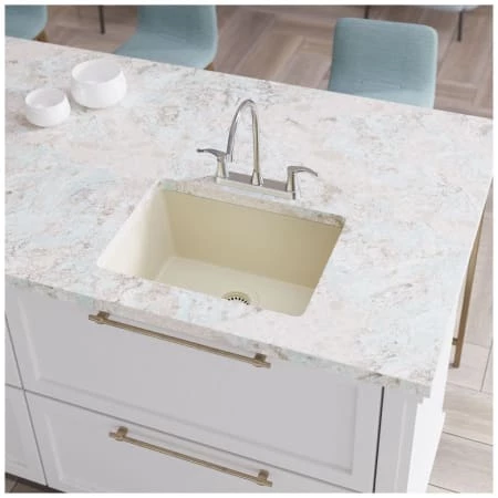 Rene 21-5/8" Undermount Single Basin Granite Composite Kitchen Sink with Basin Rack and Basket Strainer - Image 6