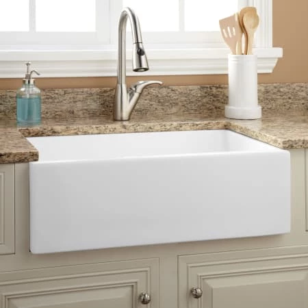 Signature Hardware Risinger 30" Single Basin Fireclay Farmhouse Sink