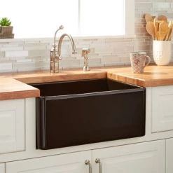 Signature Hardware Reinhard 24" Single Basin Fireclay Farmhouse Sink