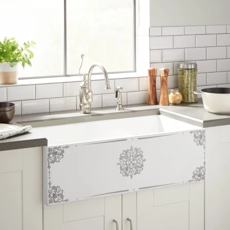 Signature Hardware Brelsford 33" Farmhouse Single Basin Fireclay Kitchen Sink