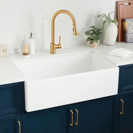 Signature Hardware Brumfield 33" Farmhouse Single Basin Fireclay Kitchen Sink