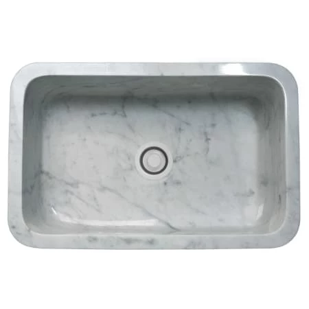 Signature Hardware Ivy 30" Single Basin Marble Farmhouse Sink for Undermount Installations - Image 2