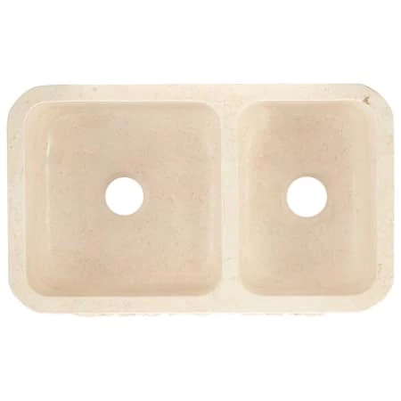 Signature Hardware Ivy 36" 60/40 Offset Double Basin Polished Marble Farmhouse Sink - Image 5