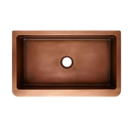 Signature Hardware Flower Motif 33" Single Basin Copper Farmhouse Sink - Image 5