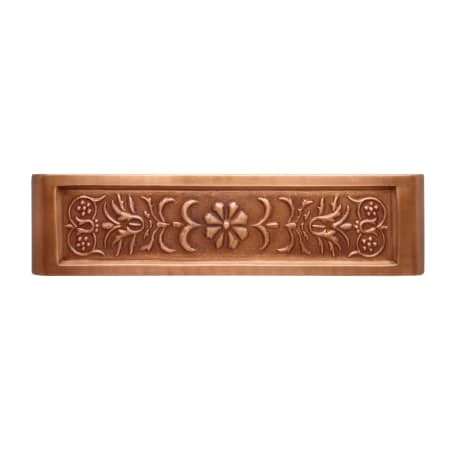 Signature Hardware Flower Motif 33" 60/40 Offset Double Basin Copper Farmhouse Sink with Small Bowl Right - Image 2