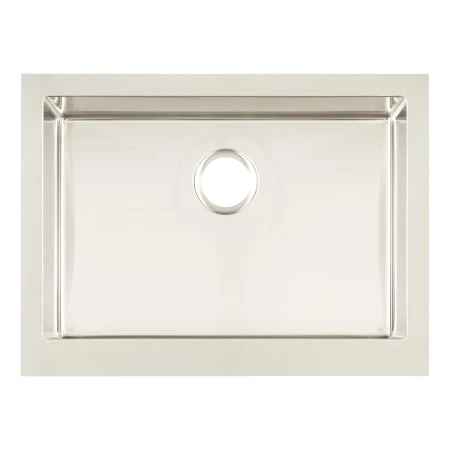 Signature Hardware Hazelton 27" Farmhouse Single Basin Stainless Steel Kitchen Sink with Smooth Flat Front - Image 4