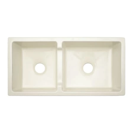 Signature Hardware Risinger 36" 60/40 Offset Bowl Fireclay Farmhouse Sink with Smooth Apron - Image 3