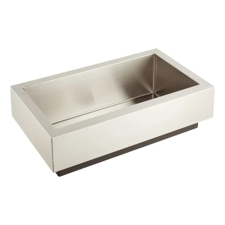 Signature Hardware Hazelton 33" Farmhouse Single Basin Stainless Steel Retrofit Kitchen Sink with Smooth Flat Front - Image 2