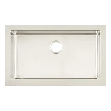 Signature Hardware Hazelton 33" Farmhouse Single Basin Stainless Steel Retrofit Kitchen Sink with Smooth Flat Front - Image 4