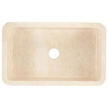 Signature Hardware Vine Design 30" Single Basin Polished Marble Farmhouse Sink - Image 5