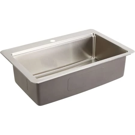 Signature Hardware Melbrook 33" Drop In Single Basin Stainless Steel Kitchen Sink with Single Faucet Hole, Basin Rack, Colander and Cutting Board - Image 4